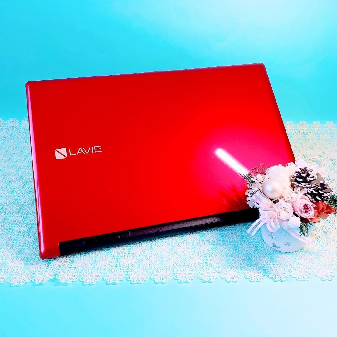 たっぷり大容量1TB❣️薄型ノートパソコン✨️可愛い赤！初心者おすすめ✨️カメラ付き✨️