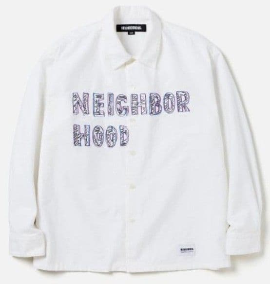 24年 NEIGHBORHOOD ネイバーフッド長袖シャツ ホワイト WTAPS