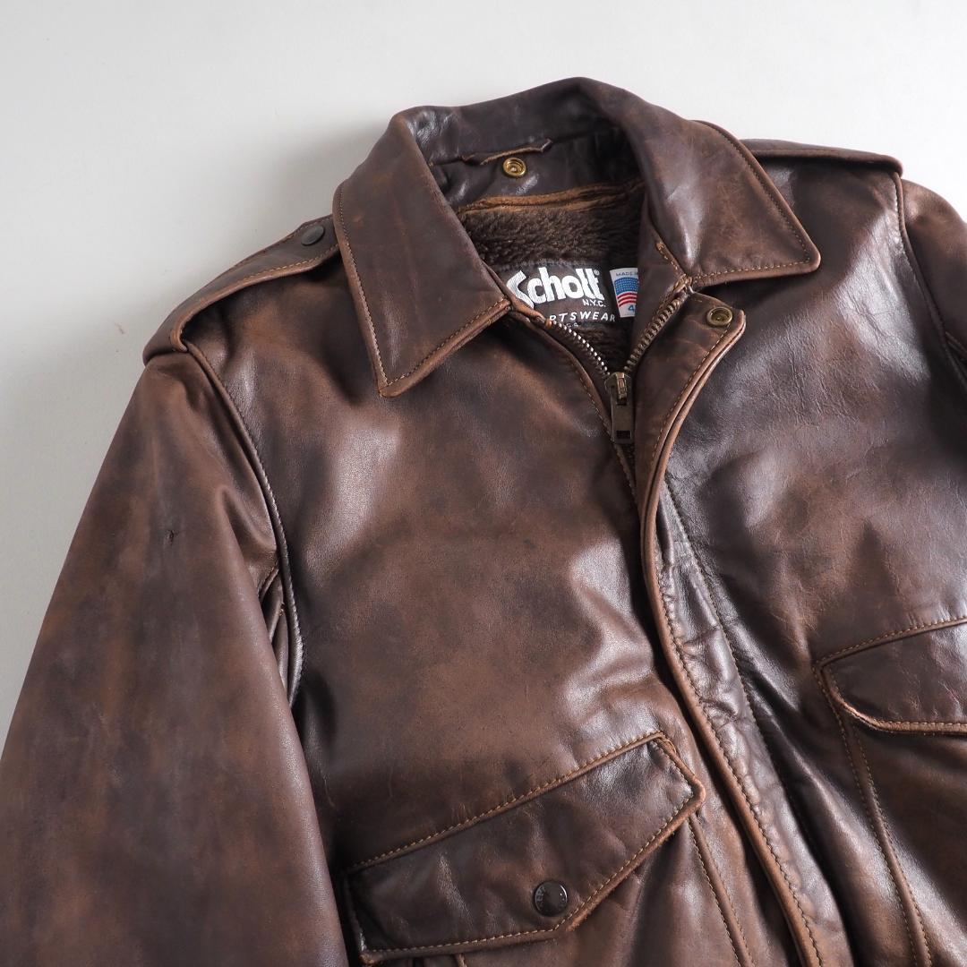 Schott　ショット　size40　レザージャケット　A-2　ライナー付き