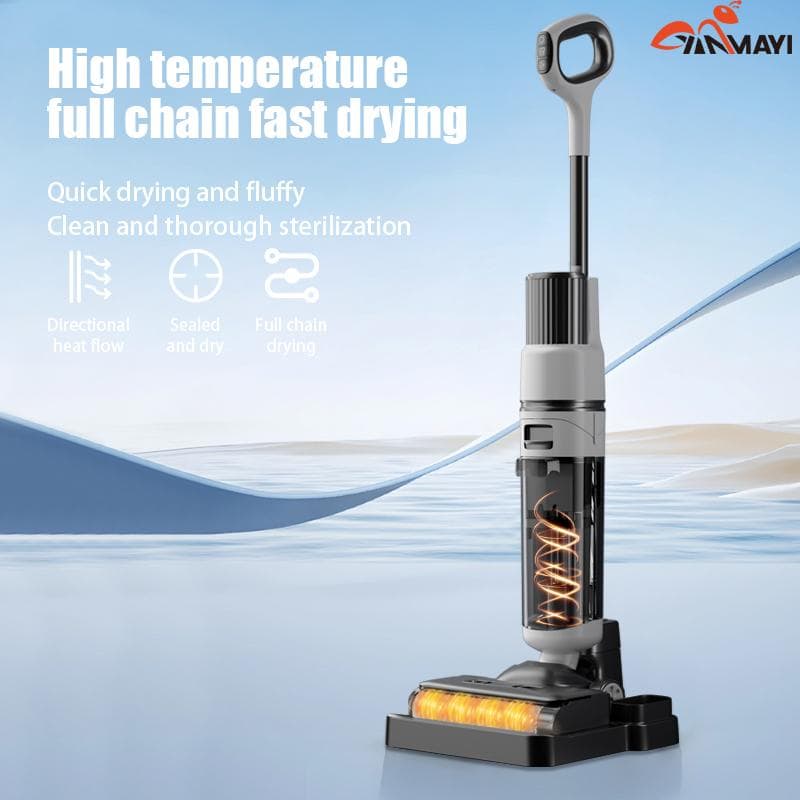 スティッククリーナー 水吹き電動拭き掃除 吸引 電解水で手を汚さない水拭き掃除機