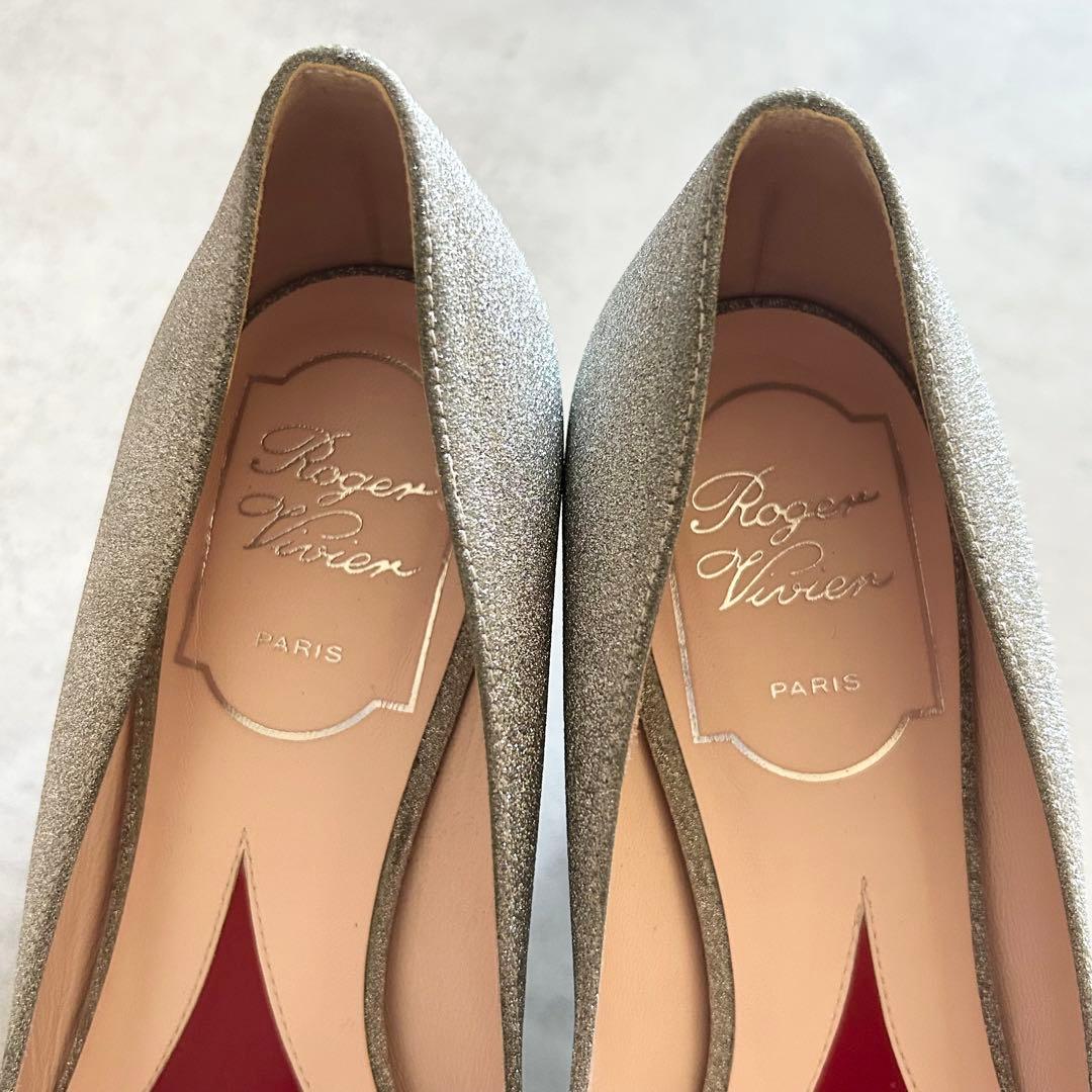 ロジェヴィヴィエ銀 35 1/2 23cm アイラブヴィヴィエ グリッターハート