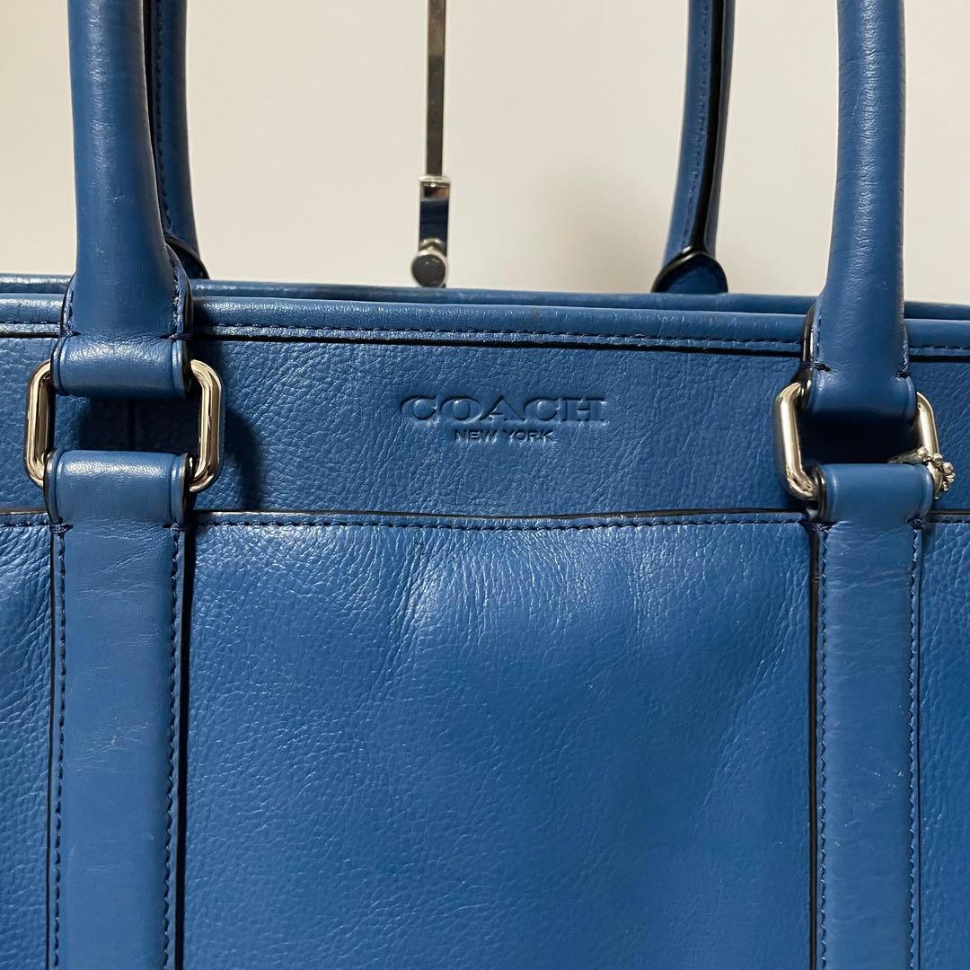 ✨良品✨　coach ビジネスバッグ　トートバッグ　　レザー　ブルー
