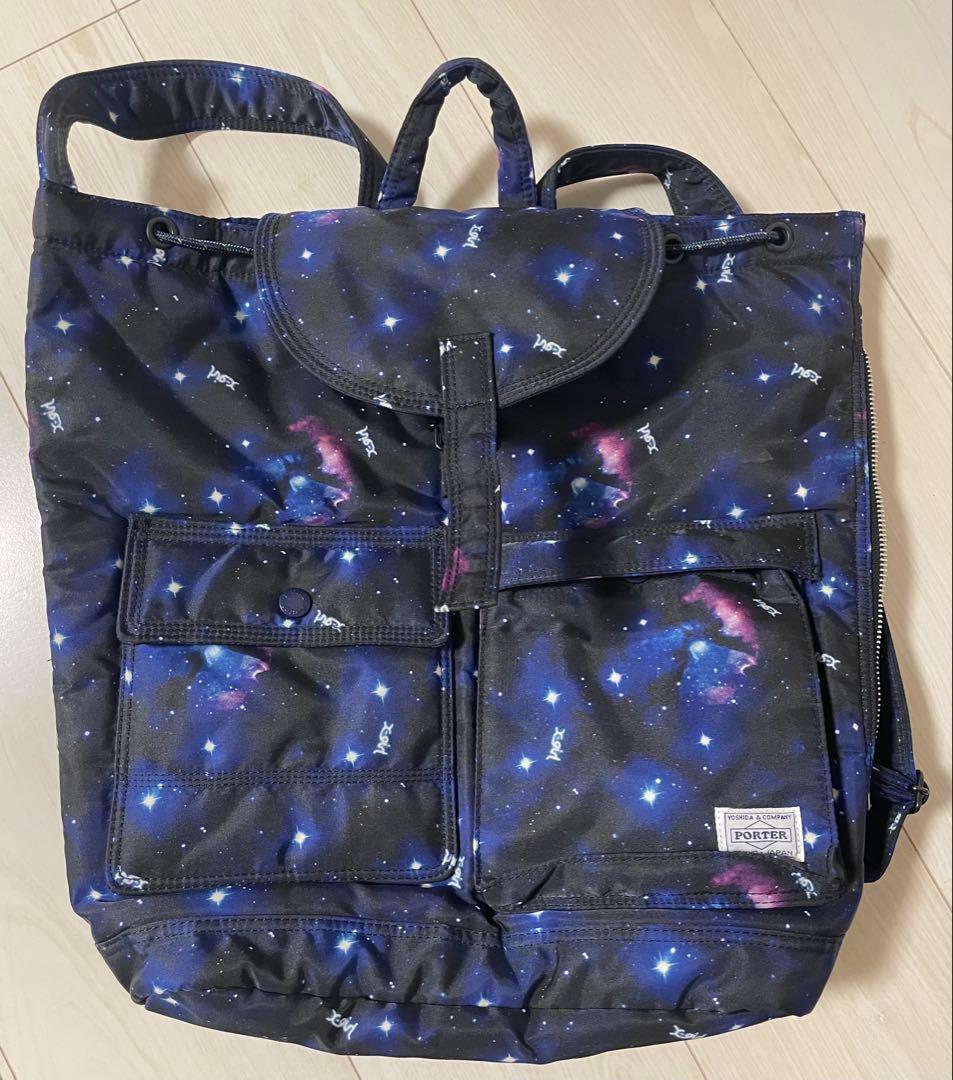 Porter×X-girl 限定コラボ　宇宙柄 コズミック　ナイロンリュック