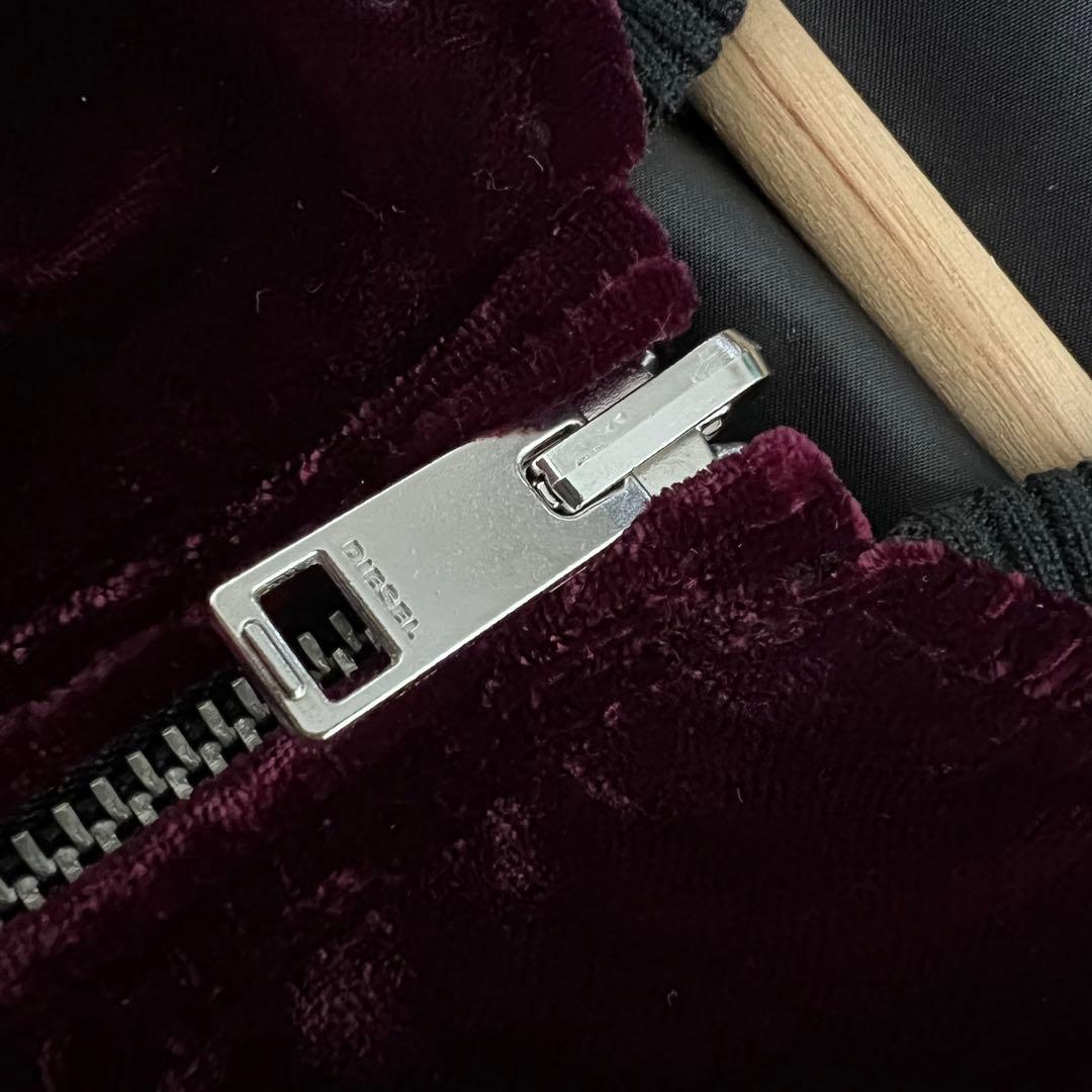 DIESEL ディーゼル　スカジャン　リバーシブル　刺繍　ベロア　XL