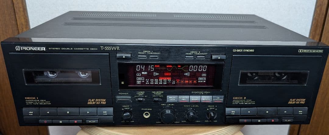 正常動作品Pioneer T-555WR ダブルカセットデッキ