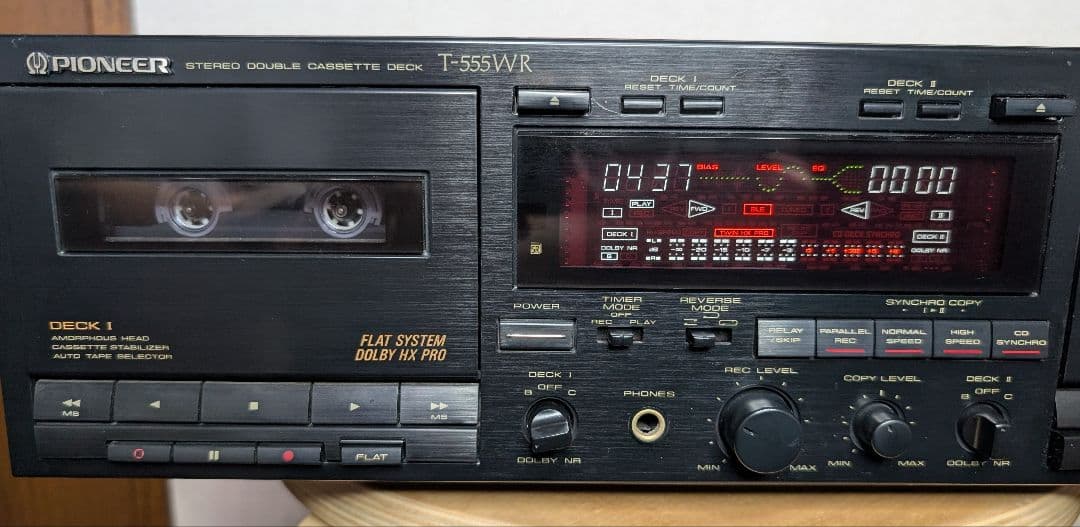 正常動作品Pioneer T-555WR ダブルカセットデッキ