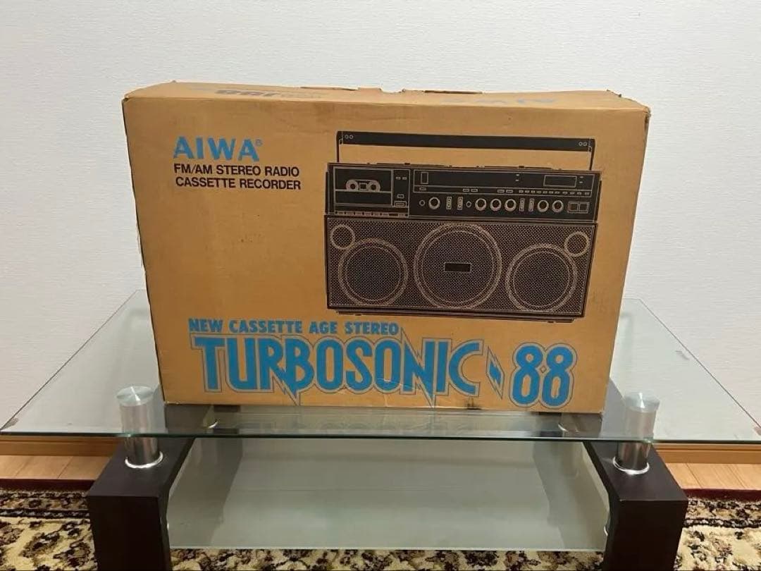 昭和レトロ◆AIWA アイワCS-J88 ラジカセ未使用近い動作品美品ビンテージ