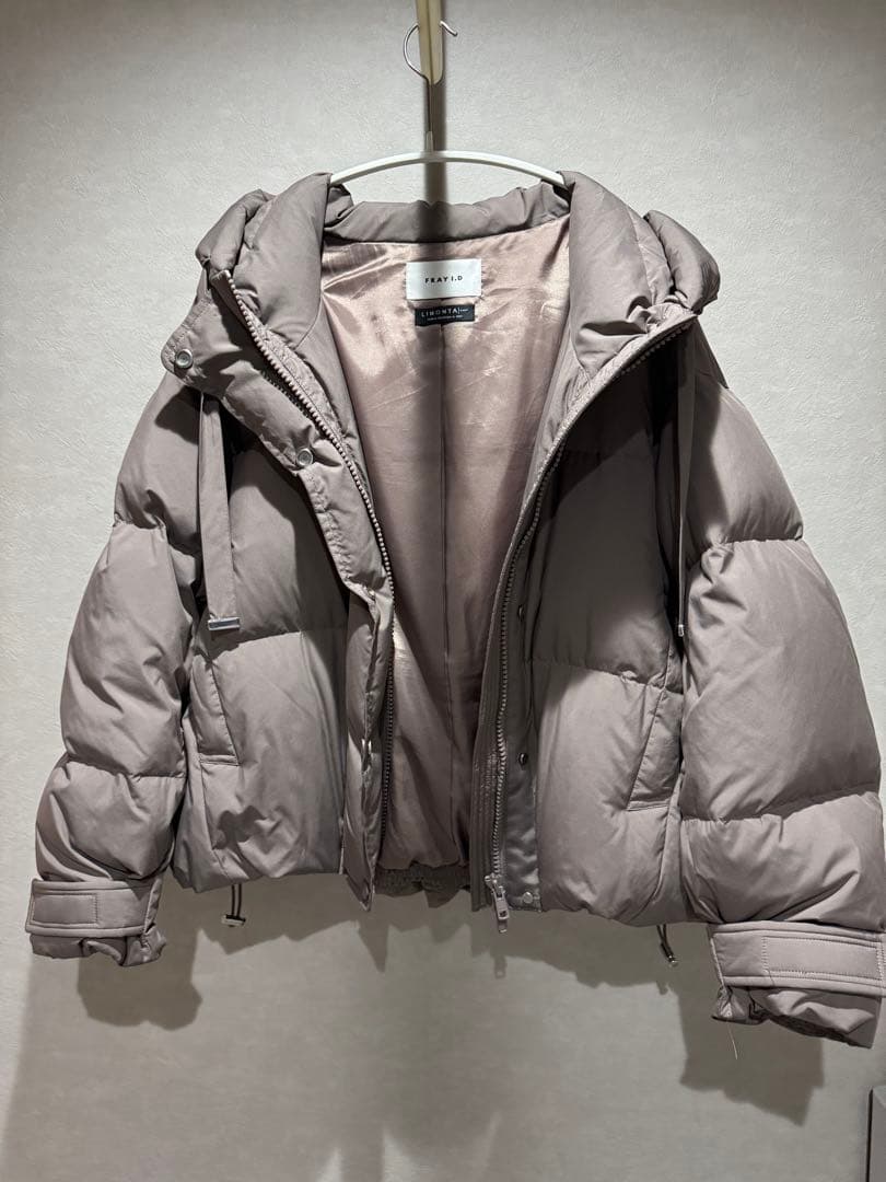 FRAY I.D フード付きダウンコート　ショート丈 0 モカ