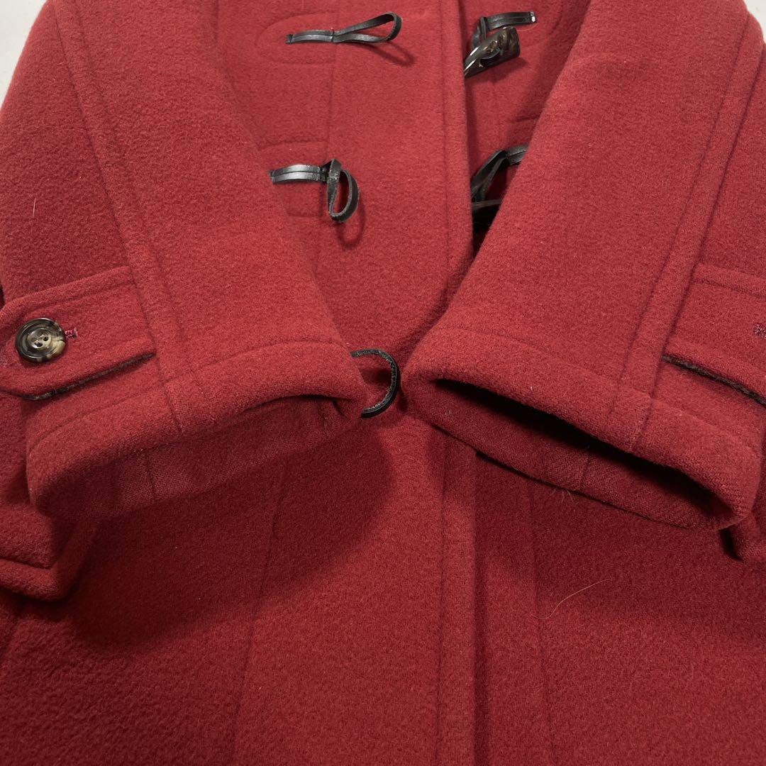 バーバリー ブルーレーベル ダッフルコート　ノバチェック　38 M 赤　ボルドー