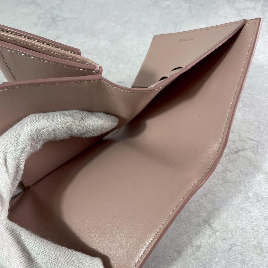 CELINE 現行 スモールトリフォールドウォレット セリーヌ ミニ財布 ピンク