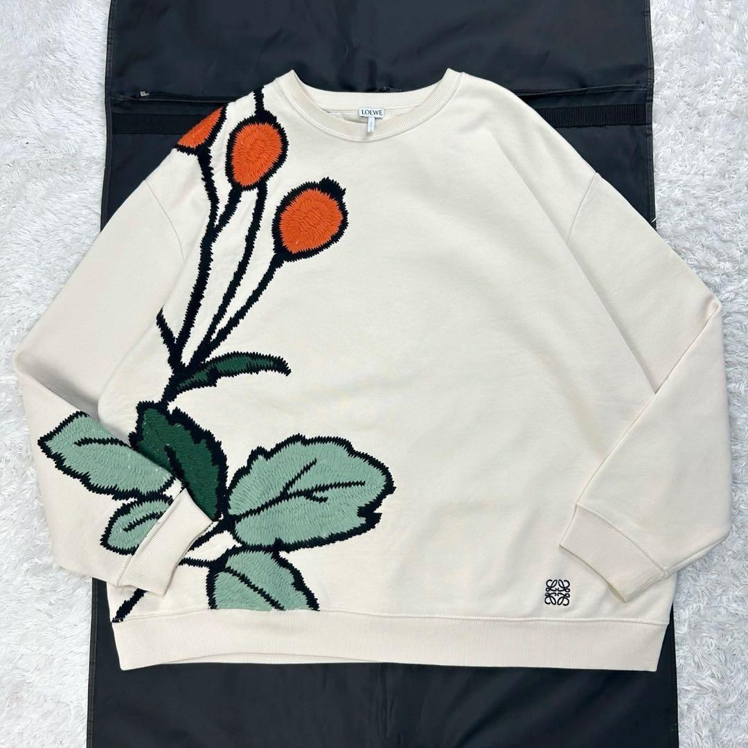 5820【美品】ロエベ☆ハーバリウム刺繍スウェット アナグラムロゴ 21AW