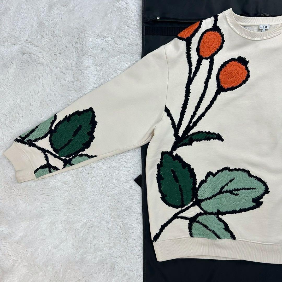5820【美品】ロエベ☆ハーバリウム刺繍スウェット アナグラムロゴ 21AW