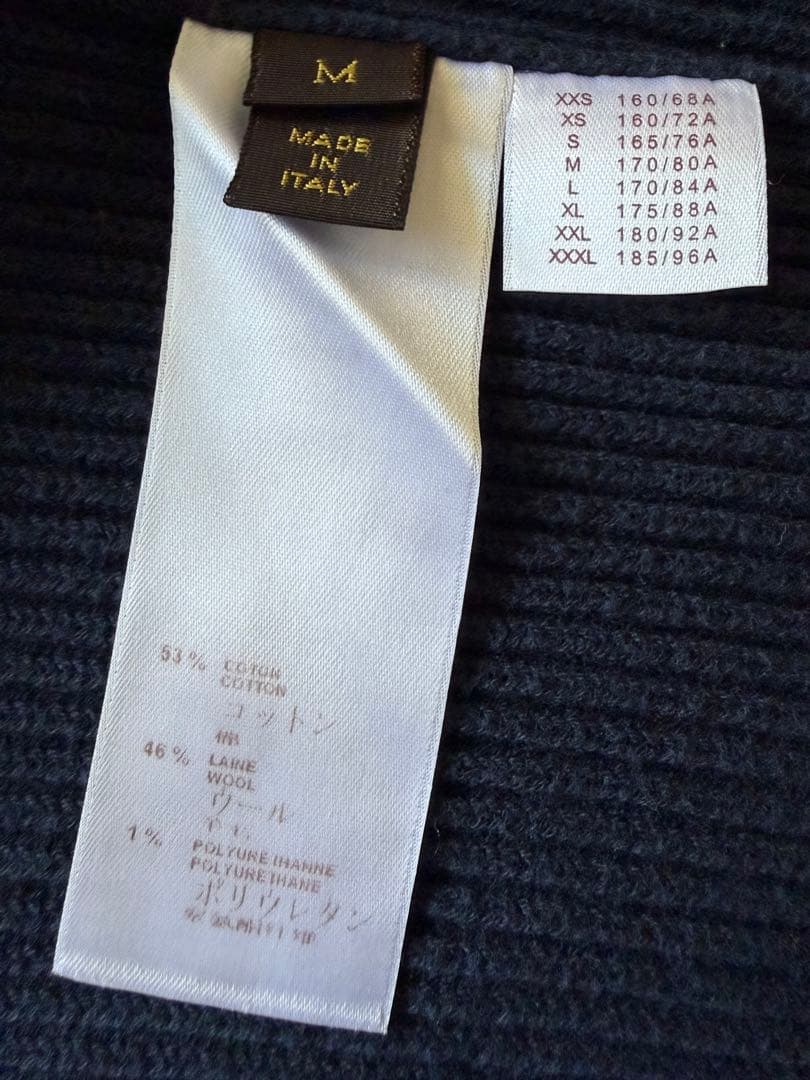 LOUISVUITTON ルイヴィトン ニットパーカー ジャケット ネイビー　M