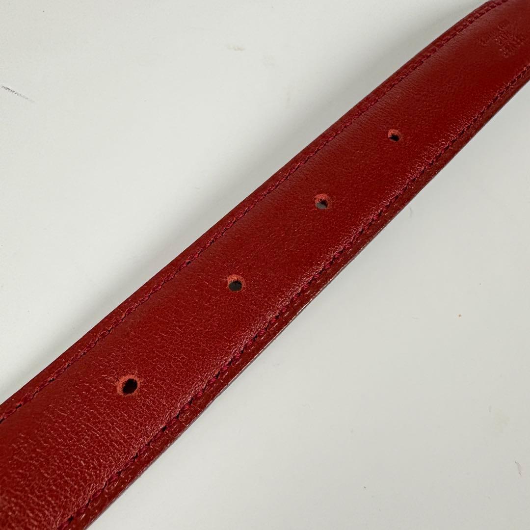 エルメス　コンスタンス　ベルト　Hバックル　レザー　リバーシブル　黒　エンジ