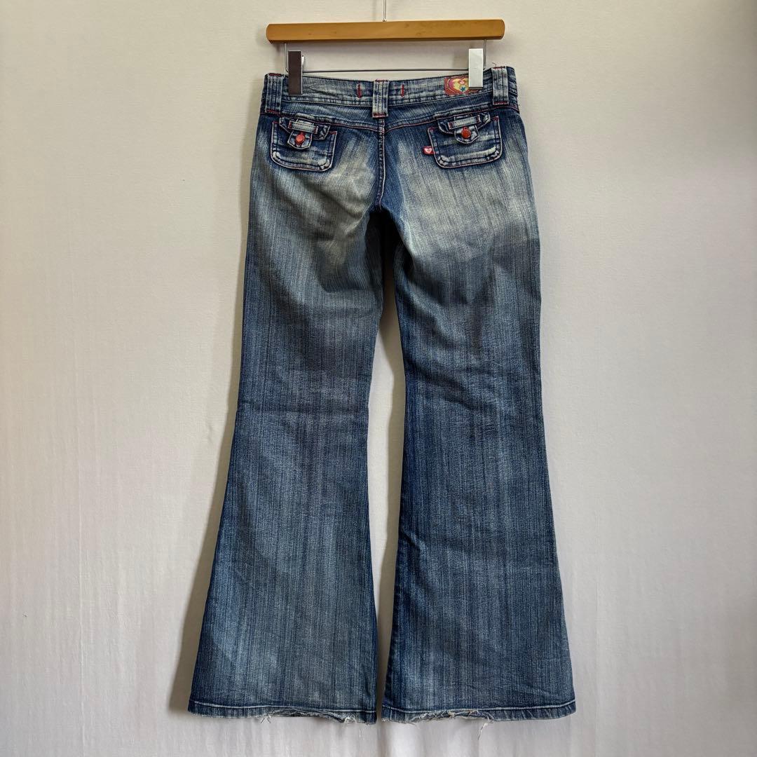 Vintage 00s【Y2K】フレア デニムパンツ グランジ バギー平成ギャル