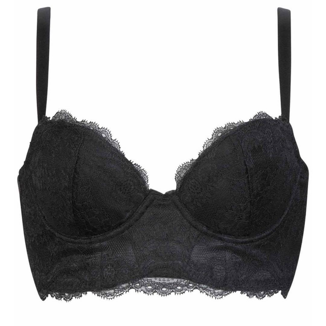 新品タグ付☆ ワコール 補正下着 C70 高補整ミドリフ丈ブラ ブラック