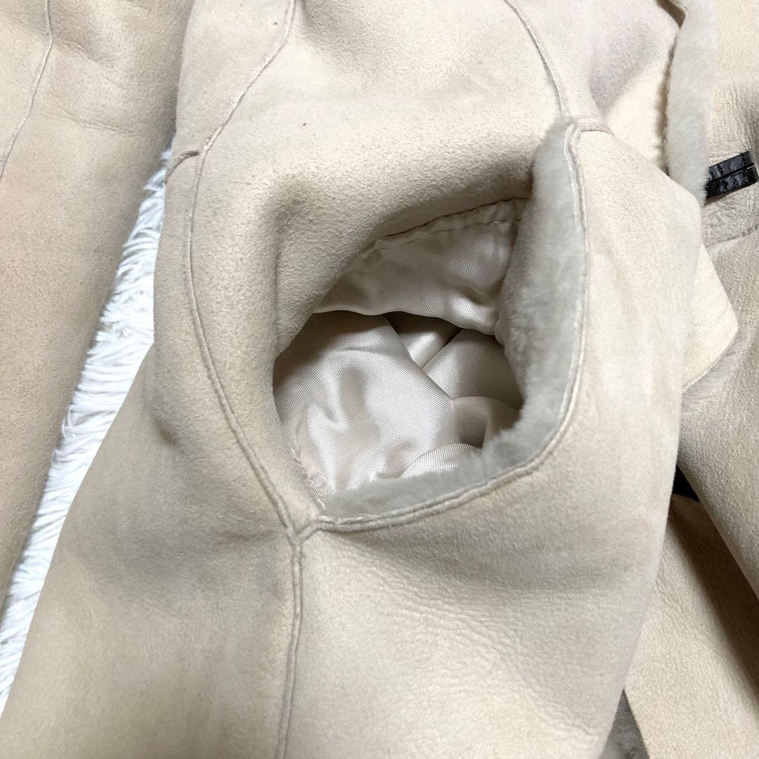 【EMMETI】リアルムートン ダッフルコート イタリア製 ４０サイズ