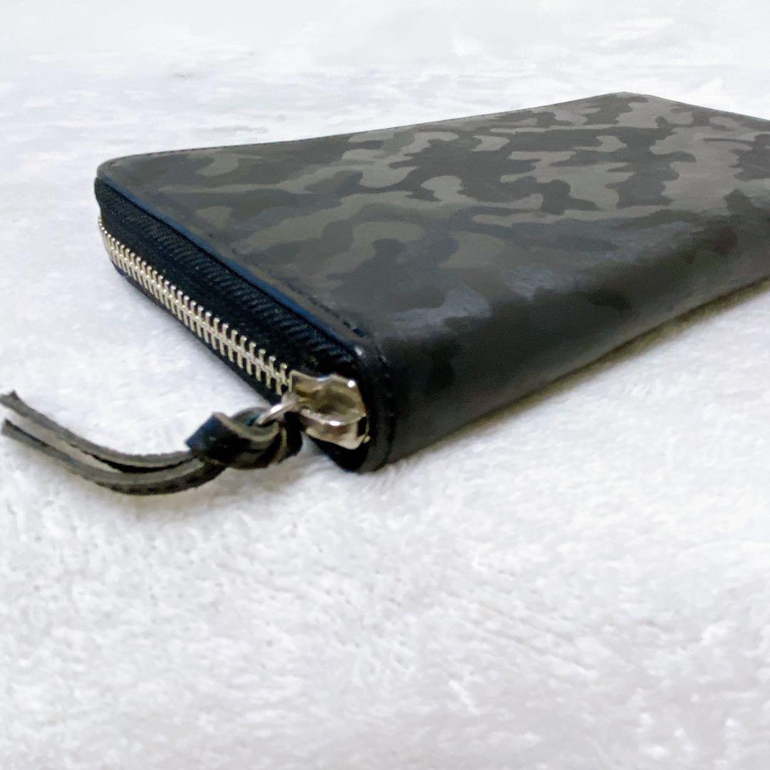 PORTER　ワンダー　ラウンドジップ長財布　BOX型小銭入れ　ブラック　迷彩柄