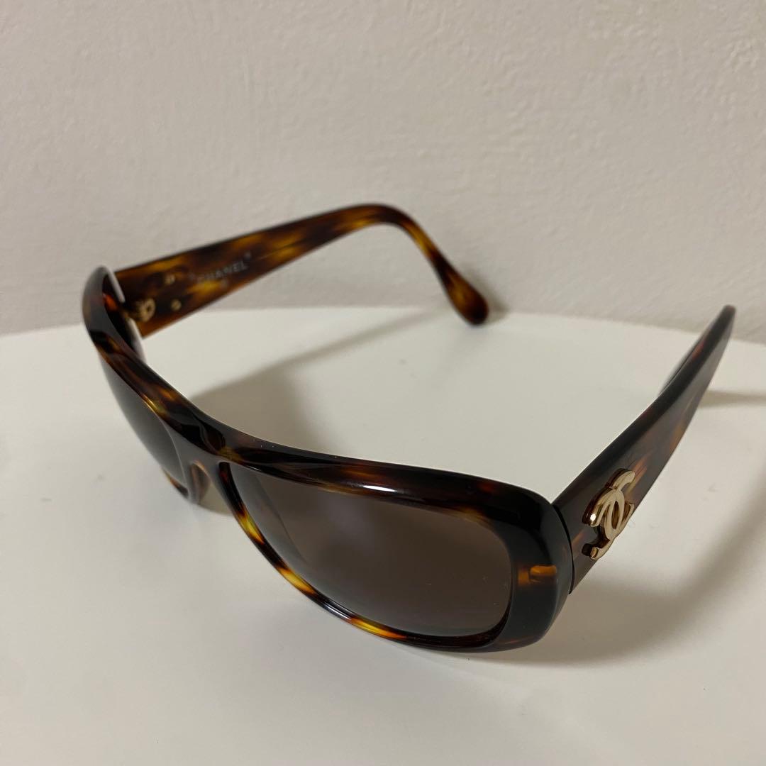 CHANEL サングラス べっ甲 ココマーク ゴールド金具 ブラウン レディース