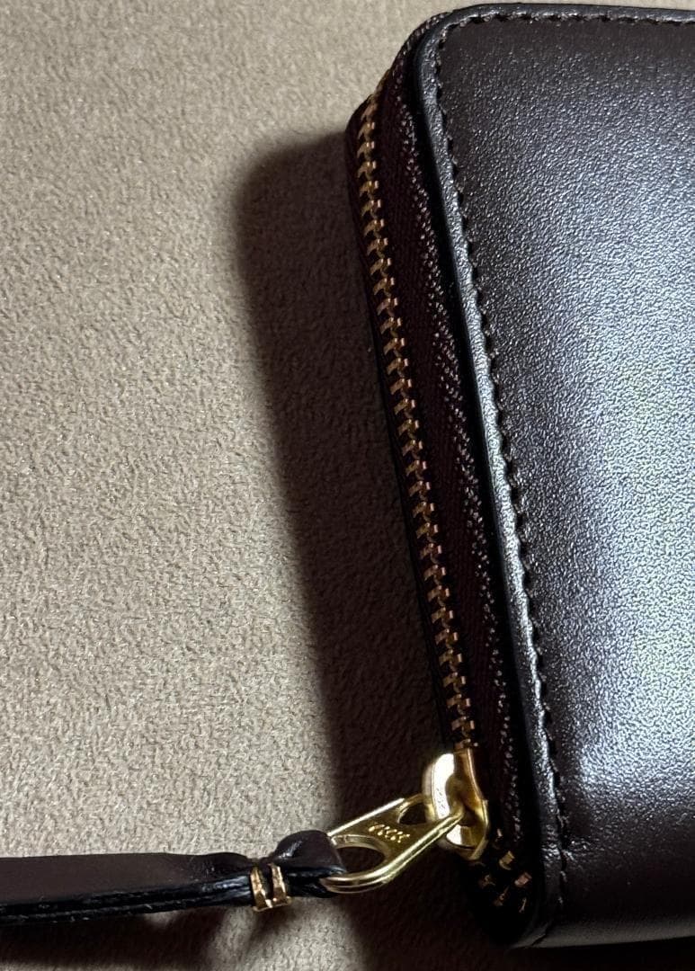 ウォレットコムデギャルソン ロングクラシックウォレット 長財布 茶色 新品 本物