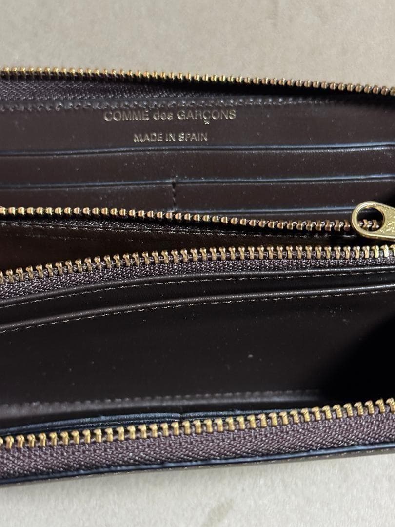 ウォレットコムデギャルソン ロングクラシックウォレット 長財布 茶色 新品 本物