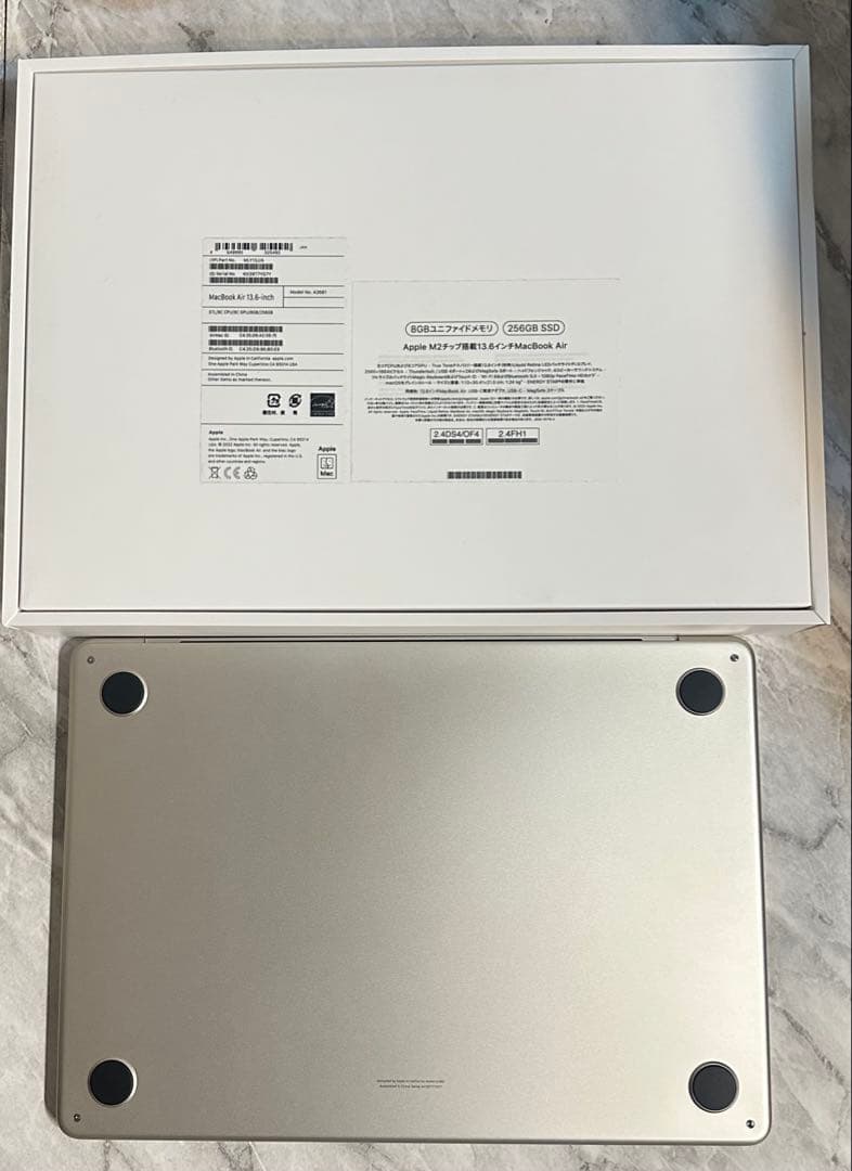 MacBook air m2チップ 13.6インチ 8GB 256GB ゴールド