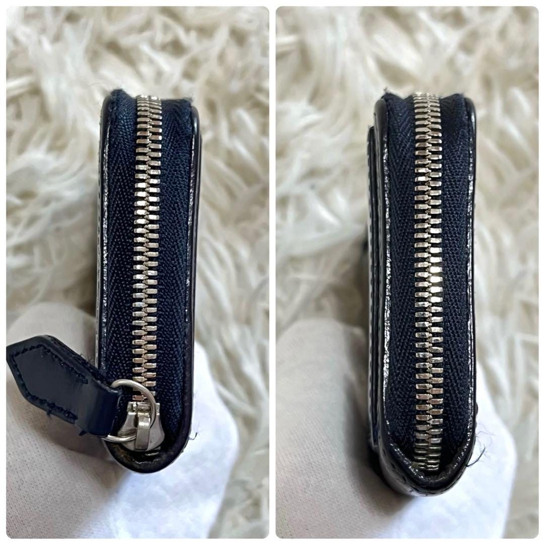 【美品】ポーター　ケース　グレイズ　パンチング　ラウンドファスナー　レザー