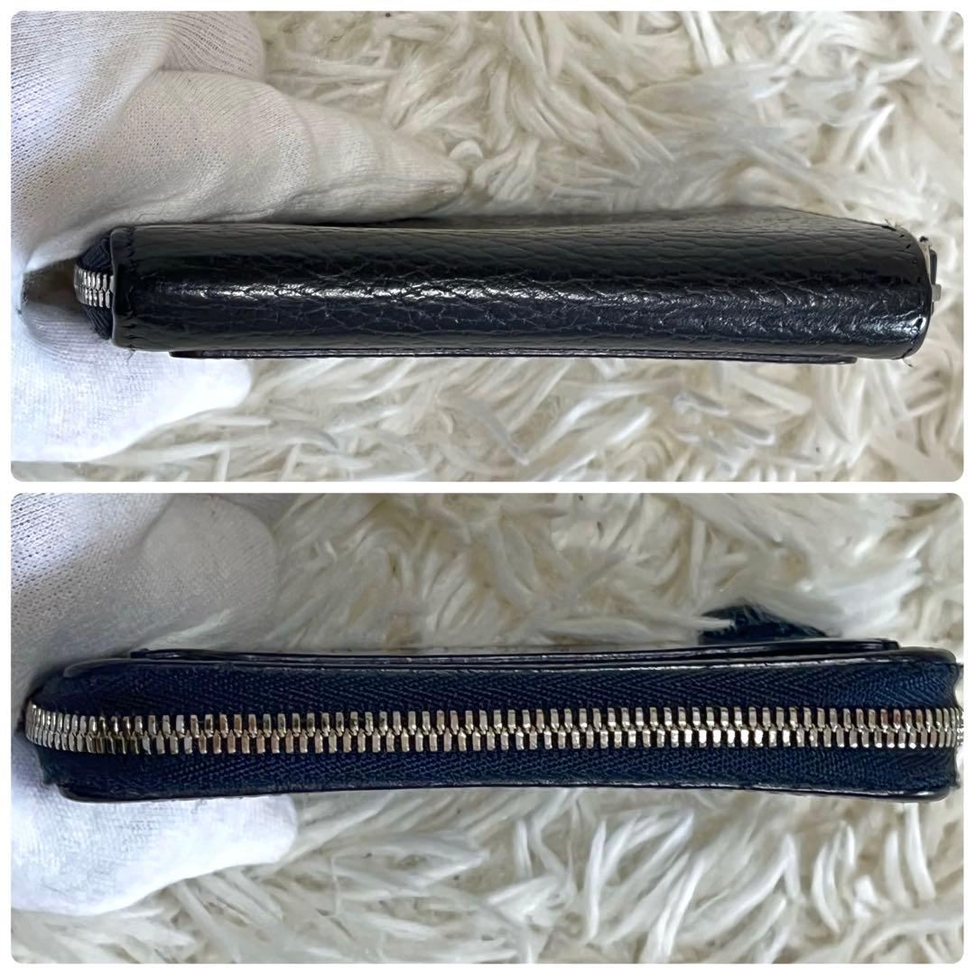 【美品】ポーター　ケース　グレイズ　パンチング　ラウンドファスナー　レザー