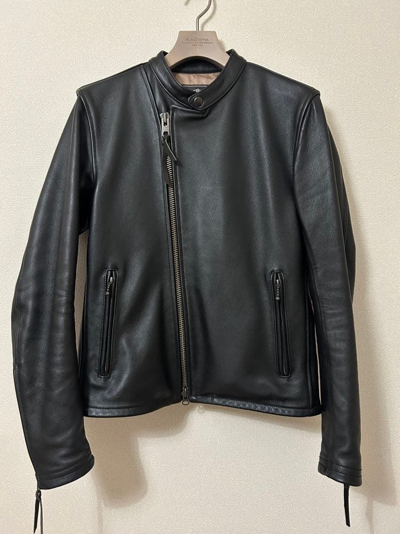 美品⭐︎KADOYA ブラック レザージャケット シングルライダース