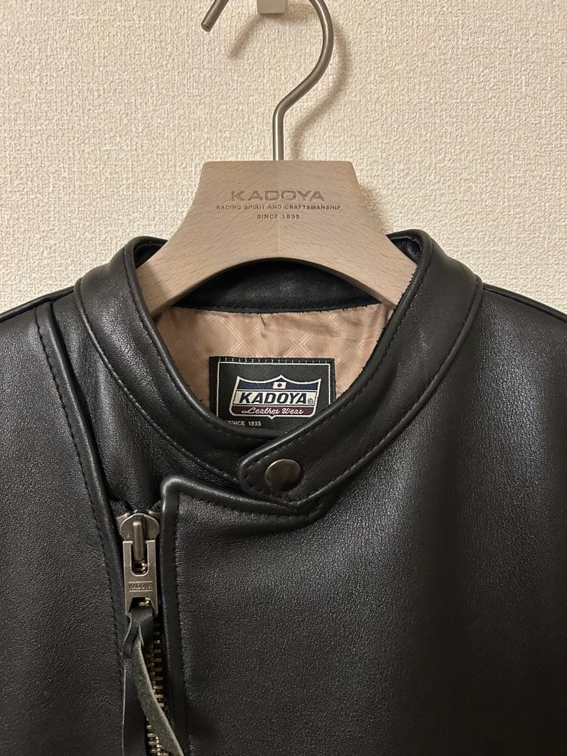 美品⭐︎KADOYA ブラック レザージャケット シングルライダース