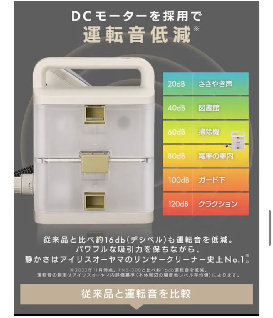 アイリスオーヤマ　コードレスリンサークリーナー　RNSK-B400D ホワイト