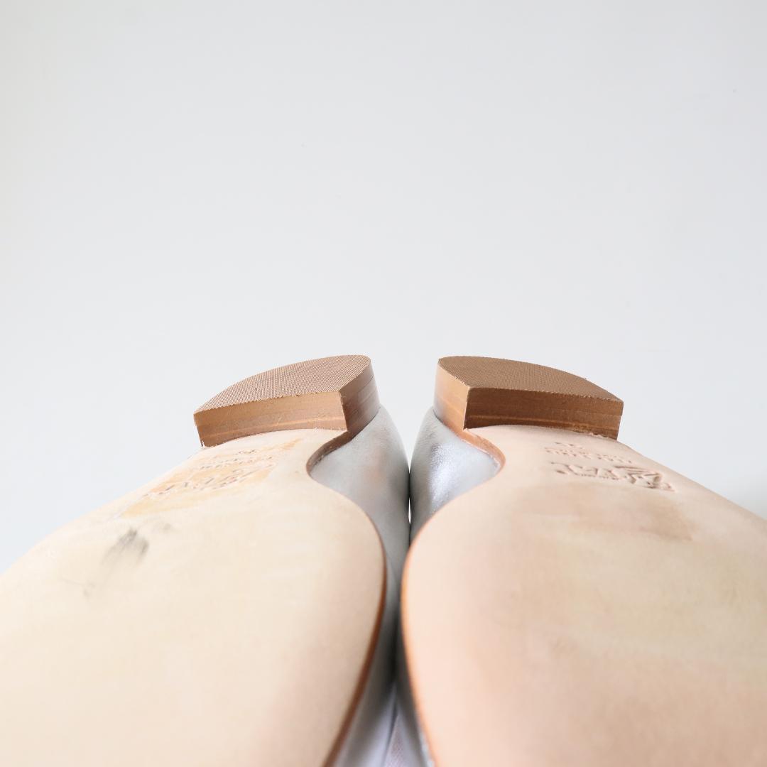 極美品　ルカグロッシ　シルバーローファー/スリッポン　36/23cm