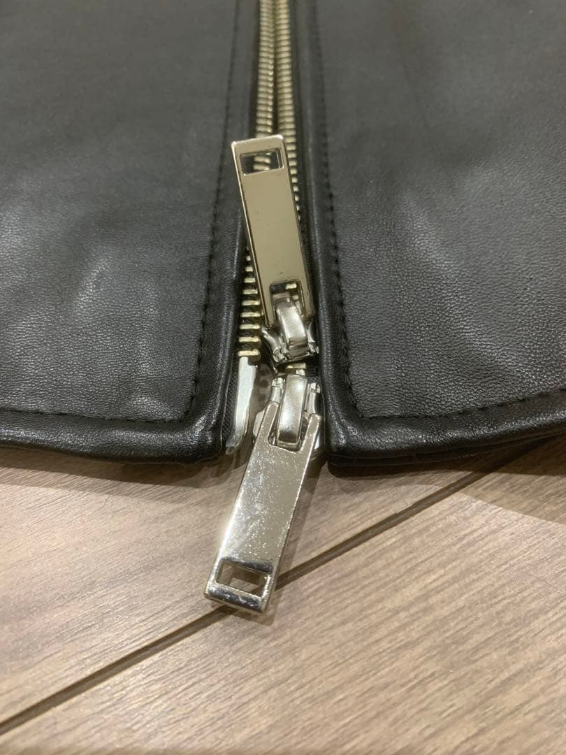 【美品】【正規品】STUDIOUSシングルライダースジャケット ブラックサイズ2