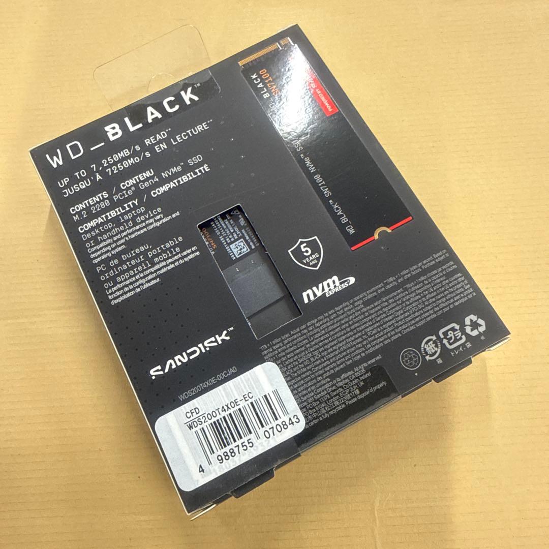 新品未開封 WD_BLACK SN7100 2TB WDS200T4X0E