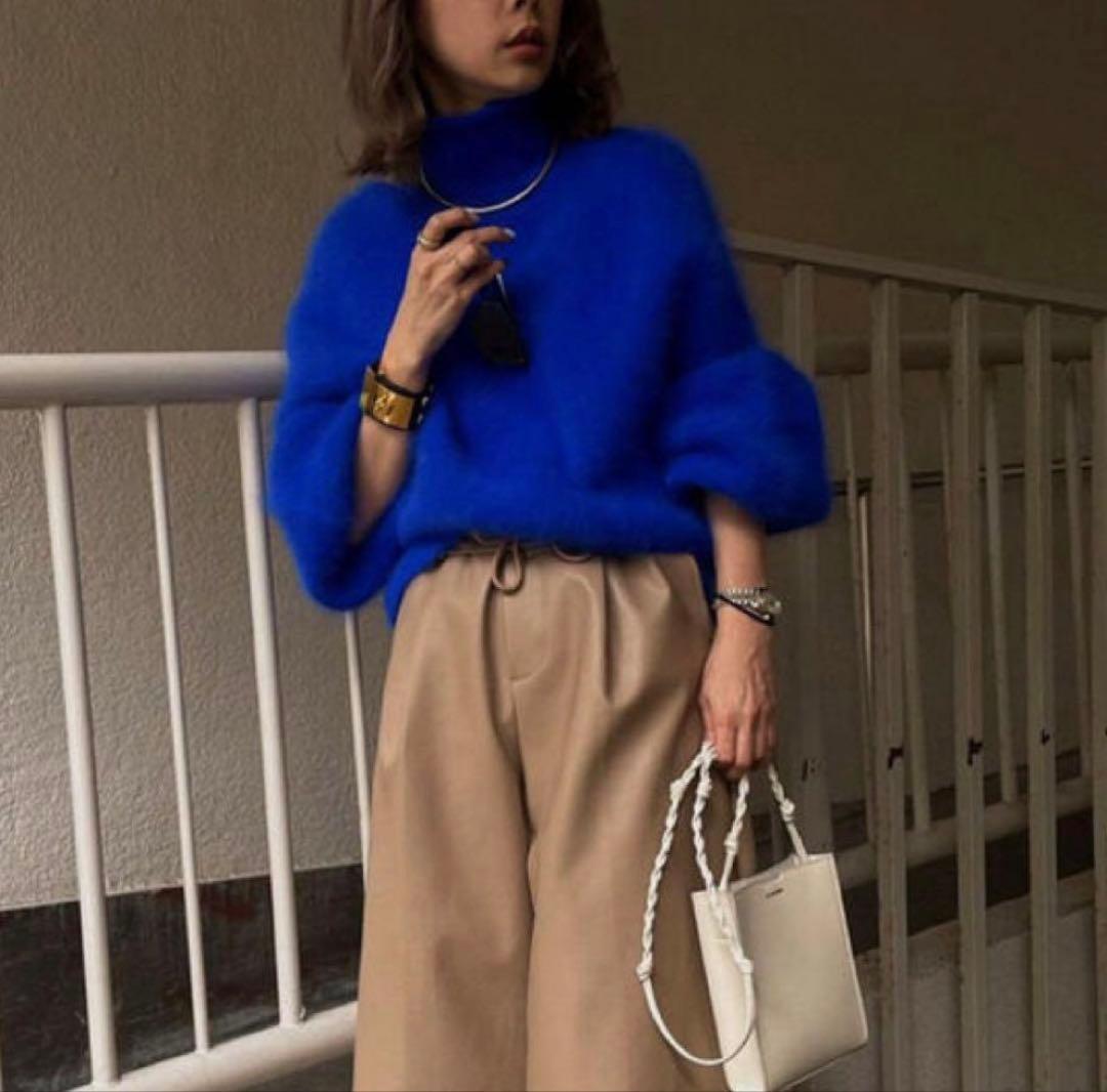 最終価格　アメリヴィンテージ アンゴラニット ブルー