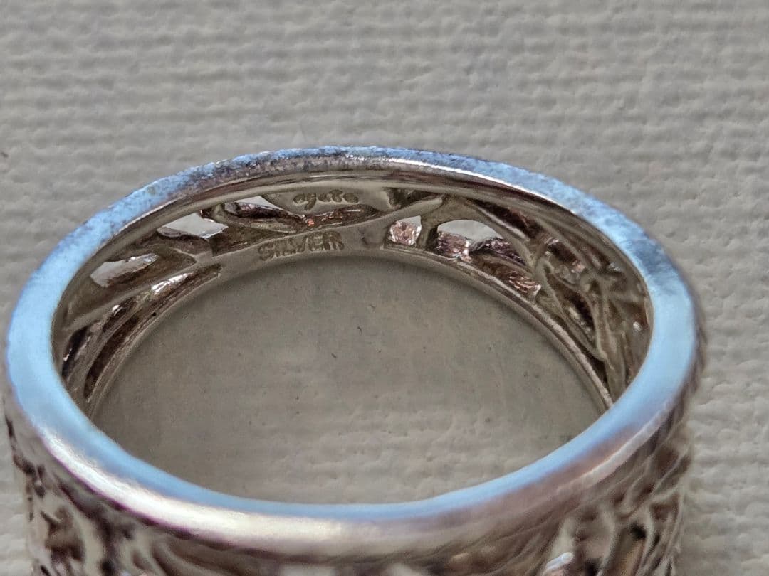 アガット　透かしモチーフリング 12号