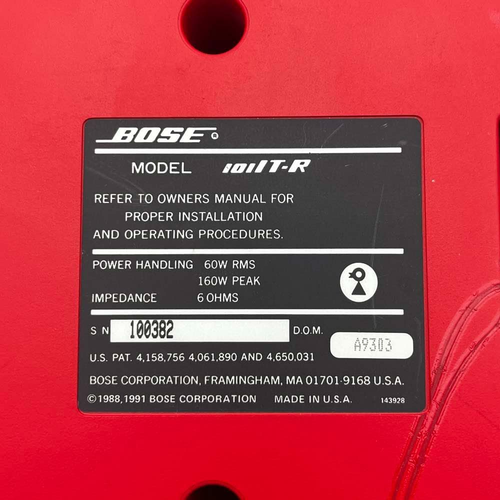 BOSE Italiano 101IT RED 連番①/イタリアーノ101-IT