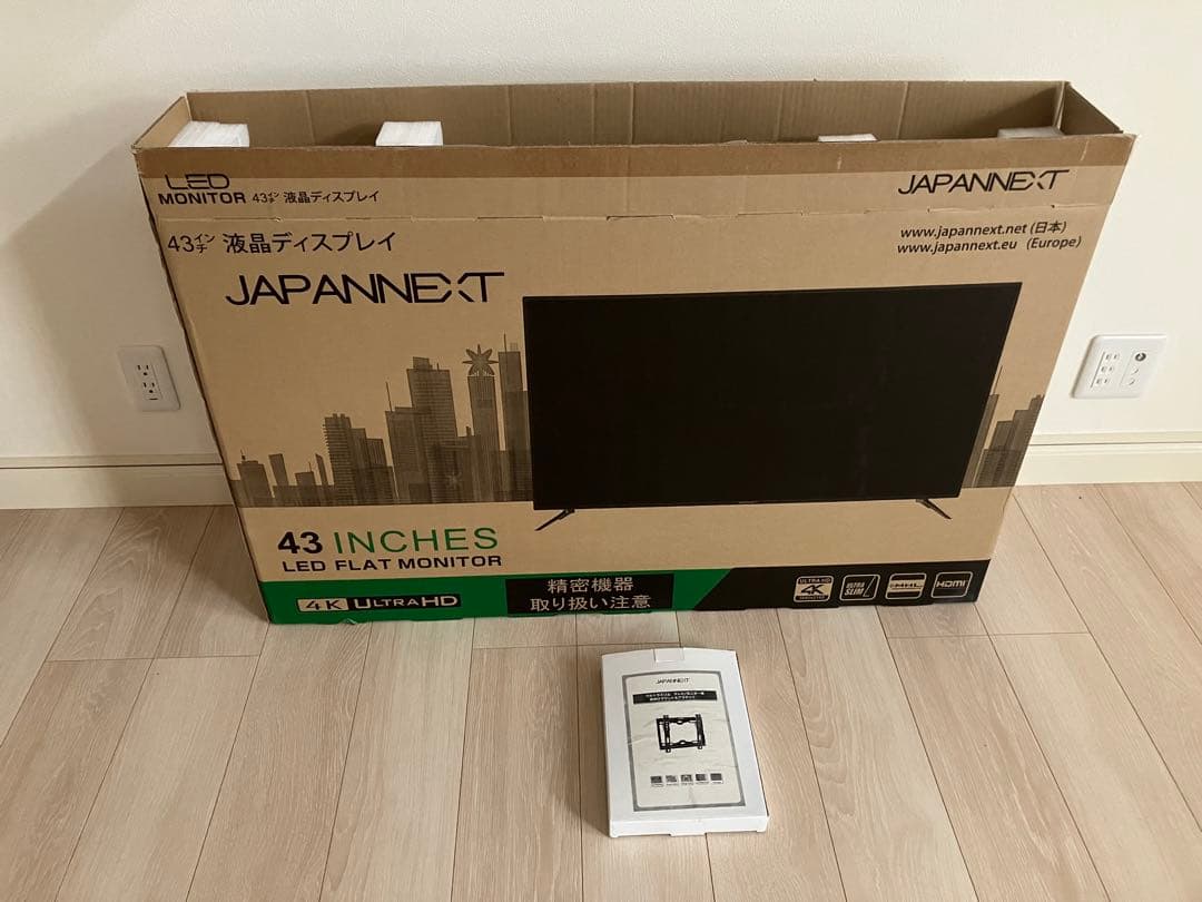 【動作確認済】JAPANNEXT 43インチ 4K LEDフラットモニター