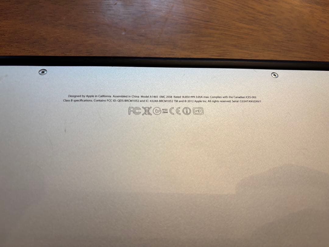 MacBook本体 Apple MacBook Air A1465