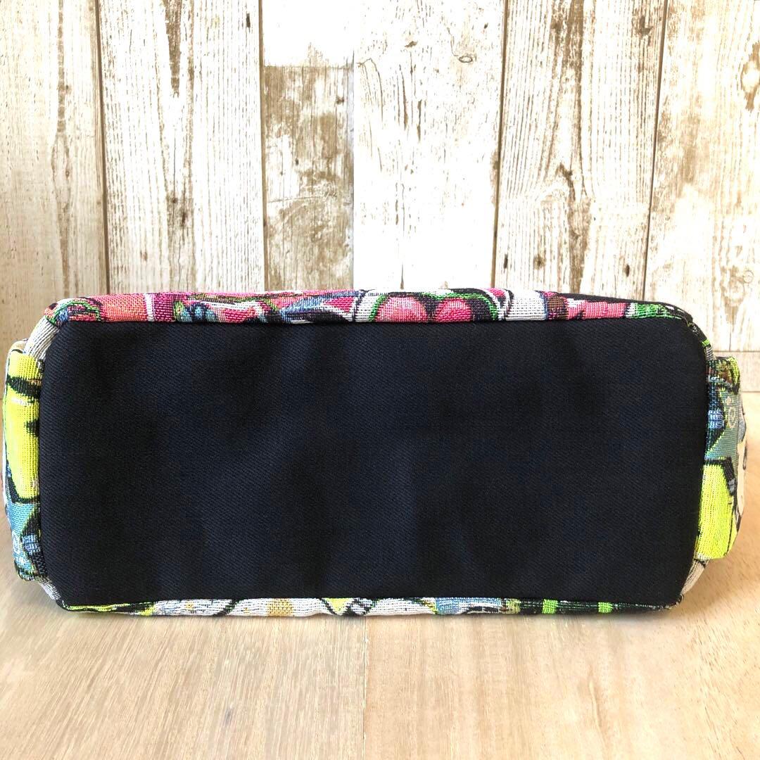 さとみ　デニムショルダーバッグ　ブラック　スプレー