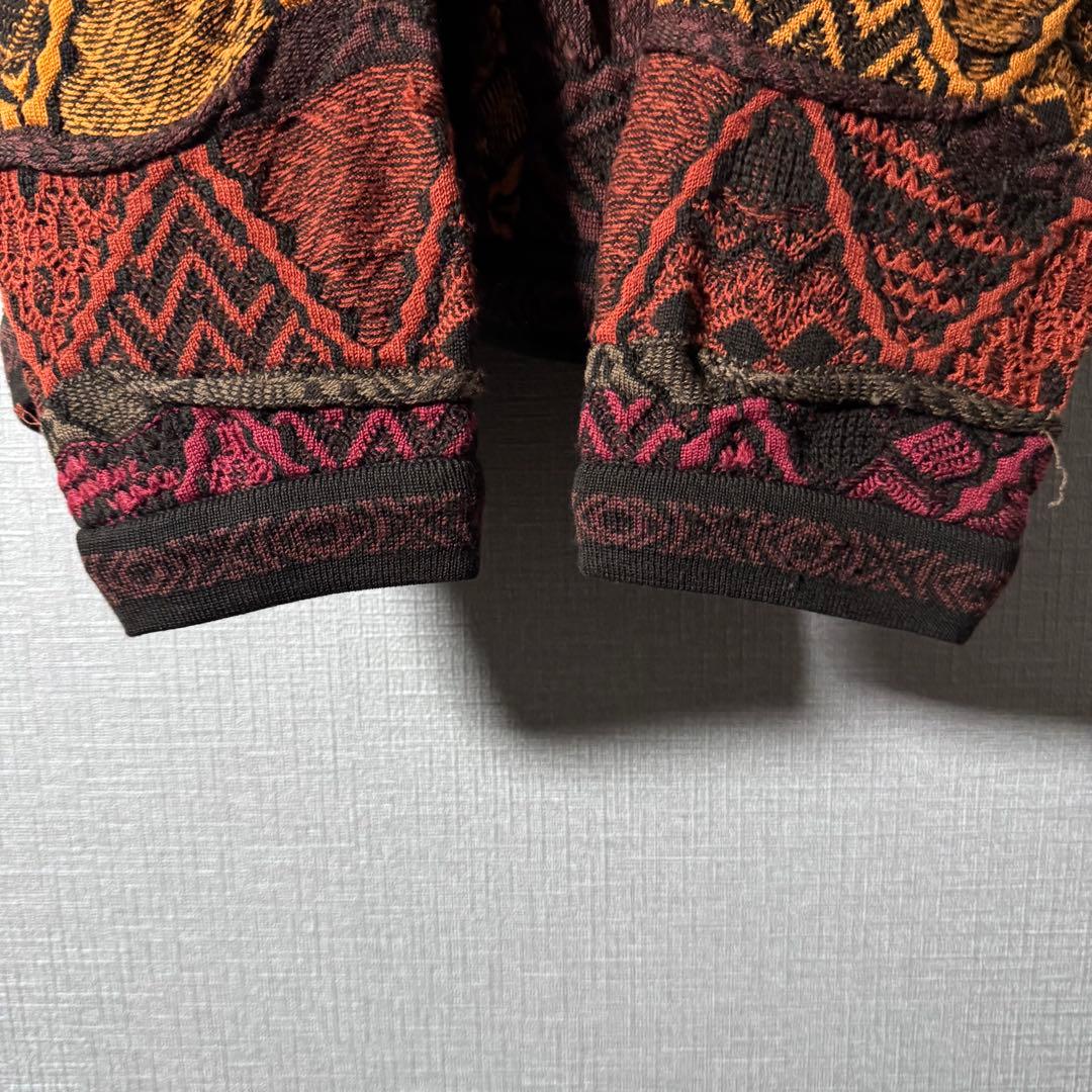 雰囲気抜群★COOGI クージー ケーブルニット 立体編み 凸凹 ウール M