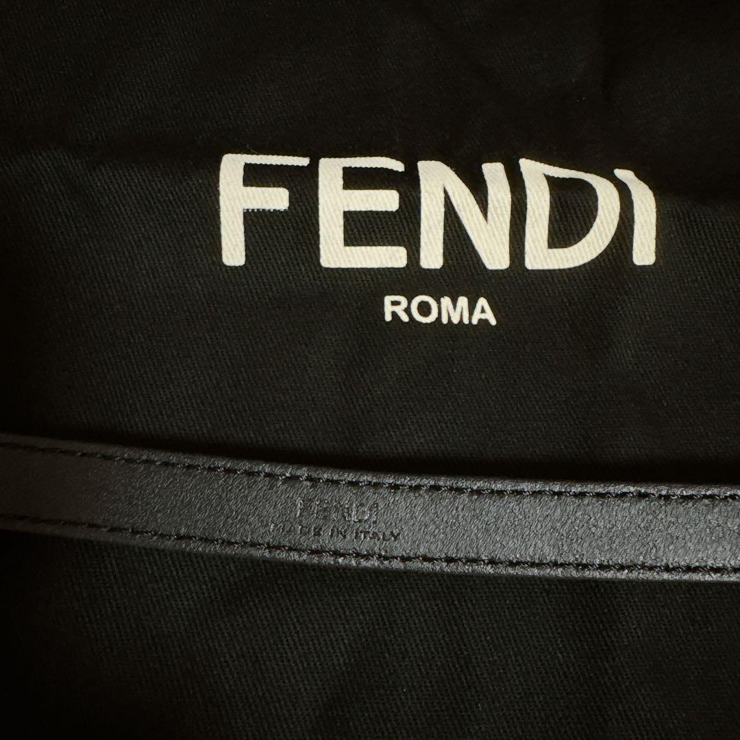 FENDI 黒 レザー ベルト 2025SS