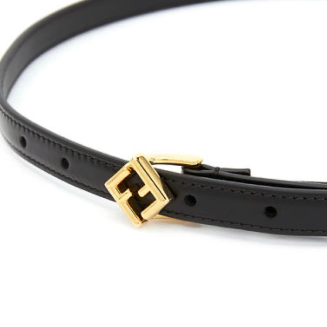 FENDI 黒 レザー ベルト 2025SS
