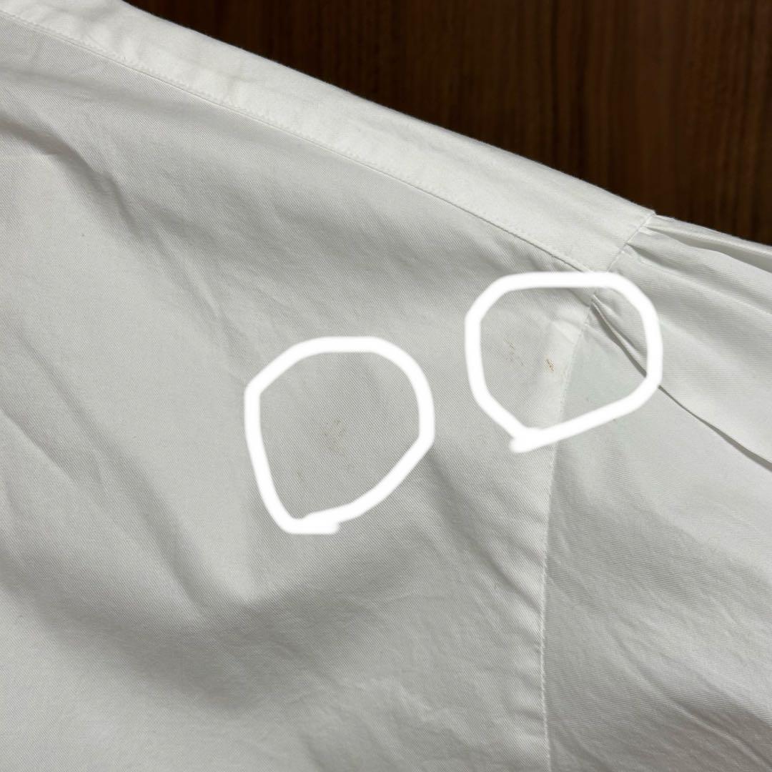 TOUJOURS トゥジュー フリル ホワイト 長袖シャツ S