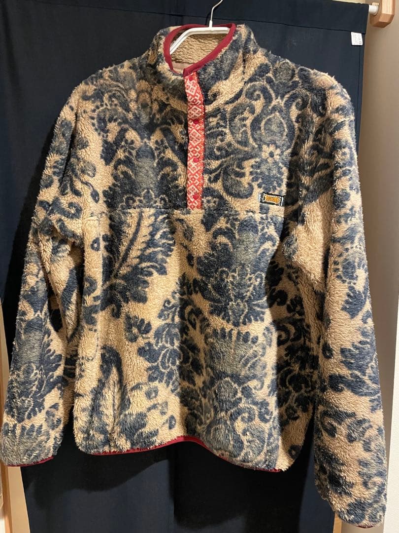 美品KAPITAL ダマスク柄フリーススナップT