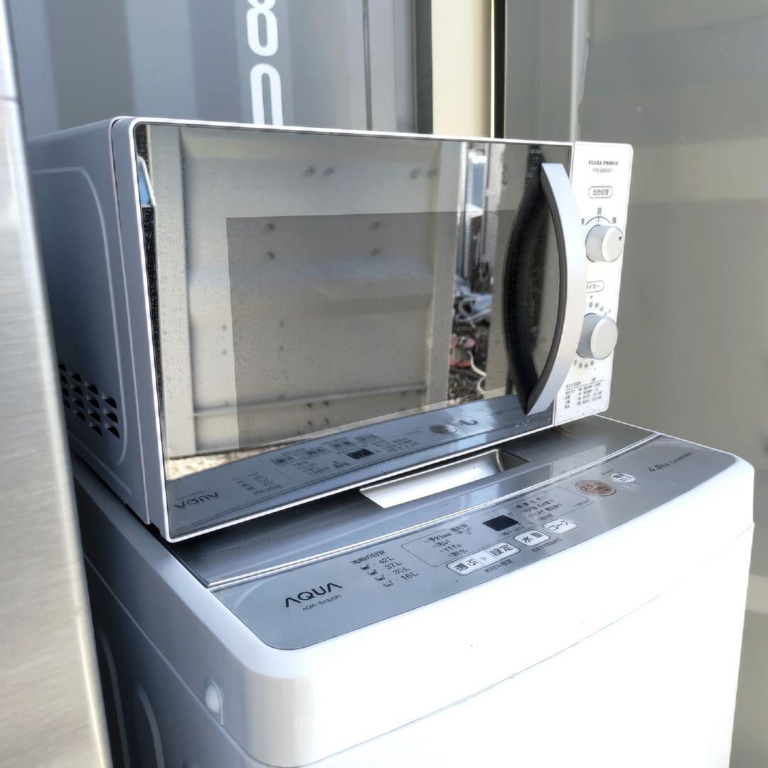運搬取付無料！シンプル家電4点セット！AQUA冷蔵庫洗濯機東芝ユアサ超美品完動品