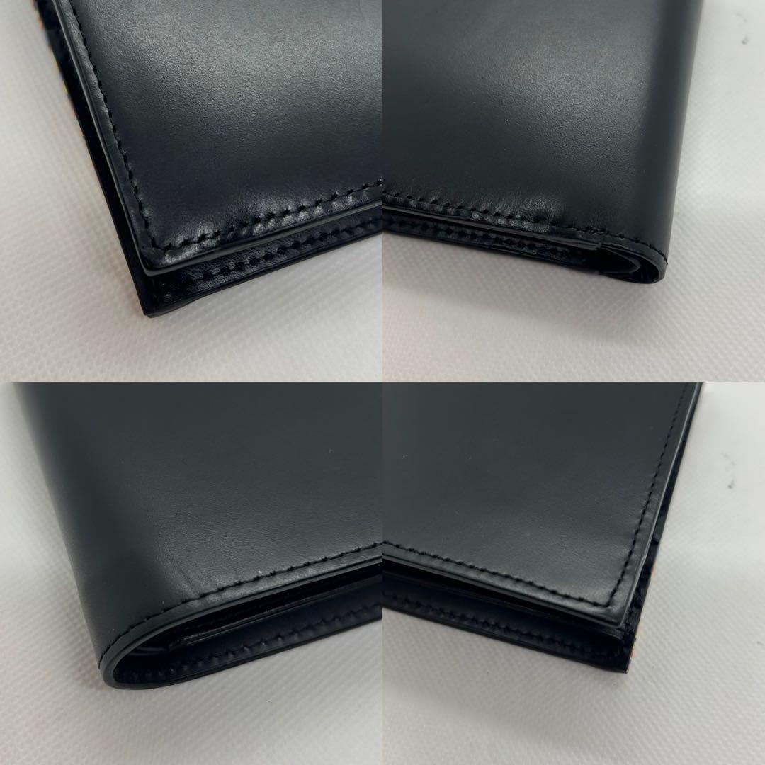 【極美品】ポールスミス 二つ折り財布 レザー 小銭入れ付き マルチストライプ