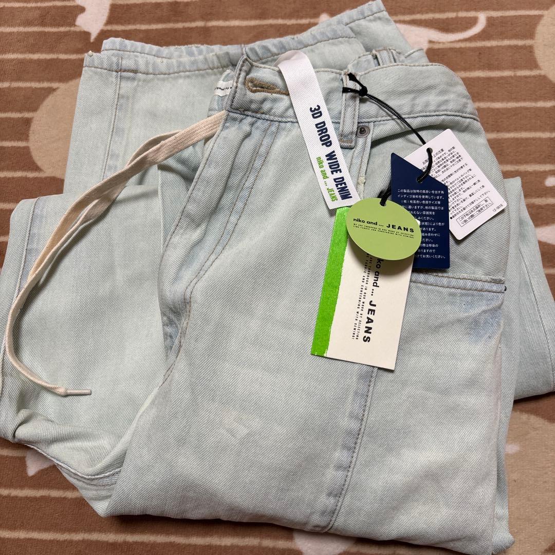 3Dドロップ デニム パンツ ニコアンド L