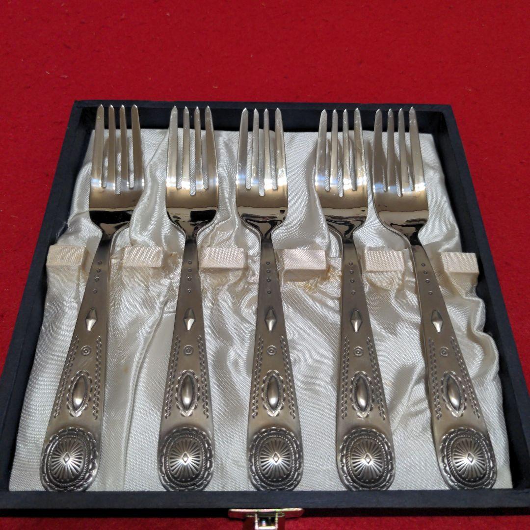 A*u様 ラルフローレン コンチョ ステンレス サラダ フォーク 5本　 ナバホ
