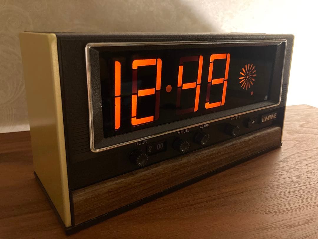 田村電機　光デジタル時計　ルミタイム Lumitime KT-209 ゴールド